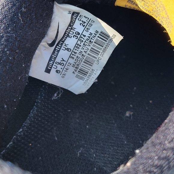 Rare Nike Air Force 1 Low Sneakers Size 8 Womens = 6.5Y Black Gold Charcoal - Picture 6 of 10